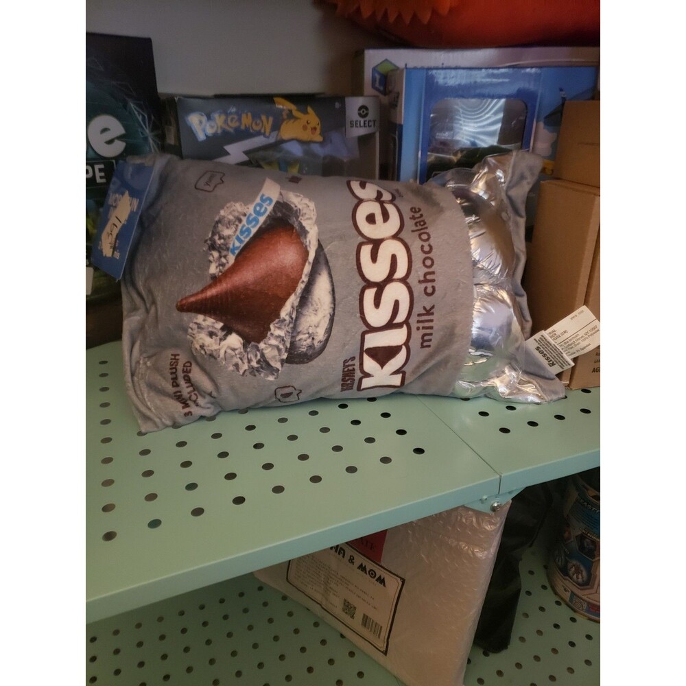 Hershey's Kisses Milk Chocolate Plush Medium Stuffed Animal, Gray Silver Brown